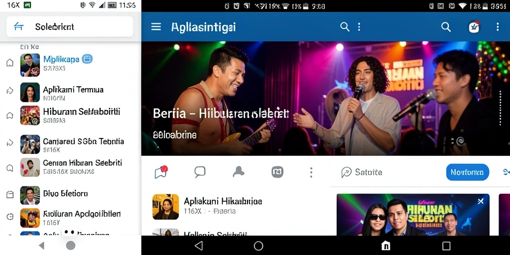 Antarmuka pengguna dari aplikasi 116X yang menarik dan informatif.