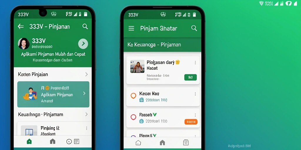 Antarmuka aplikasi Pinjaman 333V yang user-friendly.