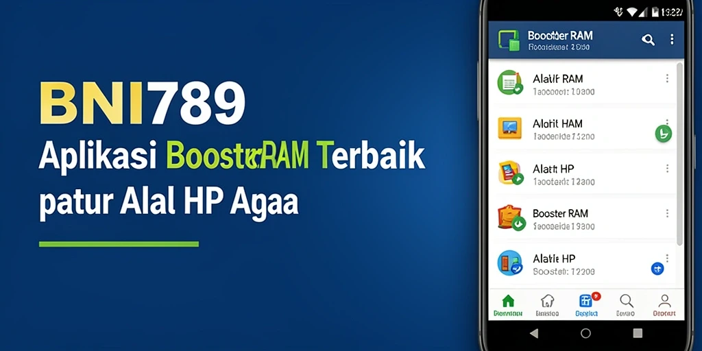 Tampilan antarmuka pengguna aplikasi BNI789 untuk optimasi RAM.