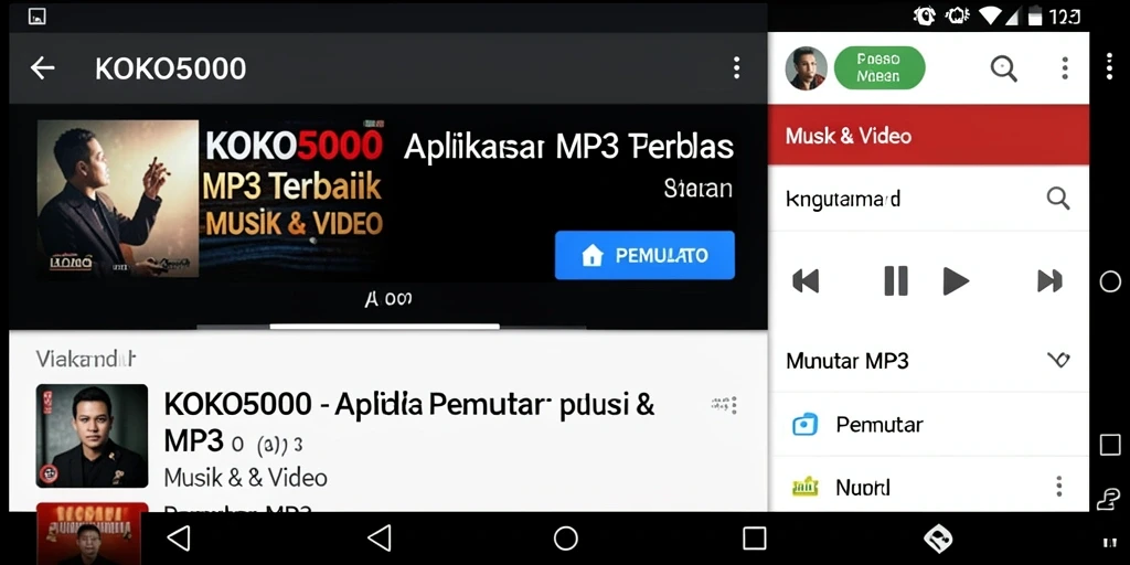 Antarmuka KOKO5000 dengan fitur Pemutar MP3 yang intuitif dan menarik.