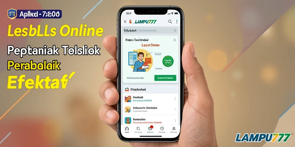 Tampilan antarmuka LAMPU777 yang sederhana dan intuitif untuk Les Online.