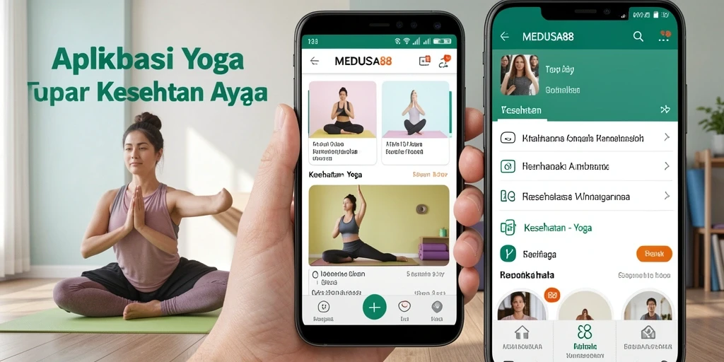 Tampilan antarmuka pengguna MEDUSA88 yang memudahkan latihan Yoga.