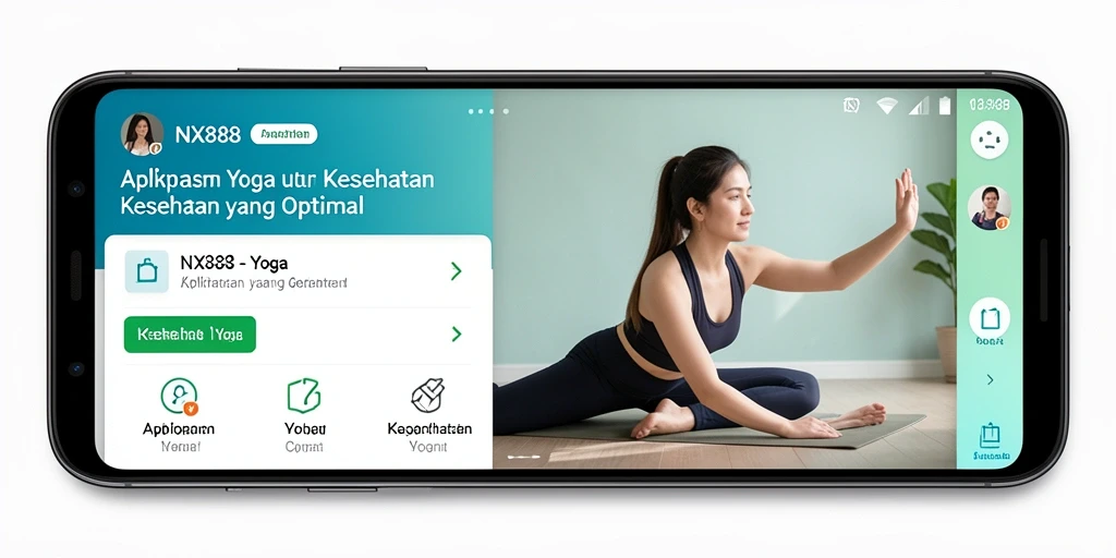 Antarmuka aplikasi NX888 yang sederhana dan intuitif untuk Yoga.