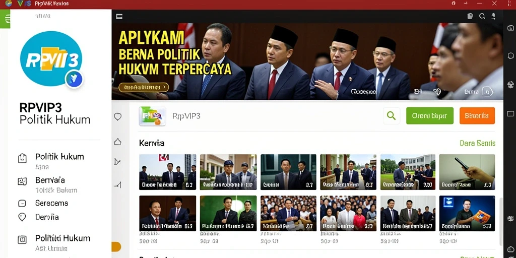 Antarmuka RPVIP3 yang informatif dan mudah digunakan.